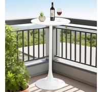 Table de Bar Ronde, comptoir Noir Bistro Pub Tables 60CM Dessus pour Cocktail Bar Pub, Café Thé Dîner Bistro Table extérieure (105CM Hauteur)