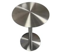 Table de bar ronde de comptoir de bistro en acier inoxydable | Table à manger pour petit-déjeuner Table à café | Table d'appoint pour table de bout de salon de cuisine - Or Argent(B,40x40x95cm)