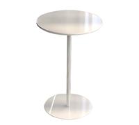 Table de bar ronde en métal - Table à manger - Table haute - Table de loisirs pour bistro/cuisine/salon/cafétéria/jardin et terrasse, table d'appoint de canapé | Blanc ( Size : 40.5x40.5x72cm )