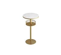 Table de bar ronde haute pour un usage commercial - Petite table de bar blanche avec chaise pour magasins de thé au lait, cafés et restaurants - Design élégant et peu encombrant
