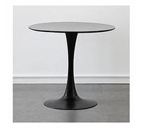 Table de bar ronde moderne de style tulipe pour la maison, le restaurant ou le thé au lait, 60 cm, noir et blanc, style tulipe avec fonction de négociation