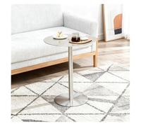 Table de bar ronde moderne en acier inoxydable pour bistrot, pub et cocktail pour cuisine, salle à manger, café et espace de réunion (50 x 74 cm)