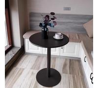 Table de bar ronde moderne noire - Table haute pour cocktail et salle à manger pour cuisine, salon, pub et salle à manger - Table basse élégante (40 x 62 cm)