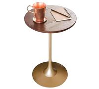 Table de bar ronde moderne - Table basse tulipe pour salon, balcon et espace de loisirs - Table centrale élégante en noyer (50 x 65 cm) - Parfaite pour la négociation et l'heure du thé