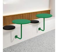 Table De Bar Ronde Murale, Petite Bureau D'appoint Flottant en Forme L, Basse Gain Place for Magasin Thé Au Lait, Café, Fast-Food(Vert,40cm)