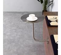 Table de Bar Ronde Murale pour Meubles de Bistro, de pub, de Salle à Manger, Table de Cocktail Circulaire Table Basse avec Plateau en Acier Inoxydable, Table de Cuisine Facile à Assembler (Size : 40x