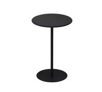 Table de bar ronde noire pour maison, bureau, cuisine, comptoir haut, bistrot, pub, table de cocktail, table de salle à manger circulaire pour intérieur ou extérieur, table basse 70 x 70 x 104 cm