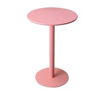 Table de bar ronde rose pour café, thé, salle à manger, vin, cuisine, côté canapé (40 x 40 x 72 cm) élégante et polyvalente