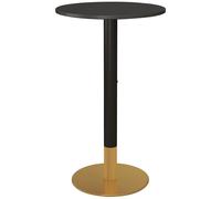 HomCom Table de bar ronde mange-debout style contemporain 60x60x102 cm Noir
