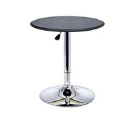 HomCom Table de bar bistro mange-debout Chic – Hauteur réglable 67–93 cm Ø 63 cm pivotant 360° Noir