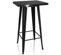 hjh OFFICE 645060 Table de Bar VANTAGGIO High T Métal Noir, Table de Bar Tendance au Design Industriel