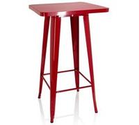 hjh OFFICE 645062 Table de Bar VANTAGGIO High T Métal Rouge, Table de Bar Tendance au Design Industriel