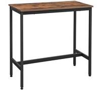 Table de Bar VASAGLE 100 x 40 x 90 cm Rustique Marron et Noir LBT10X Marron Rustique G