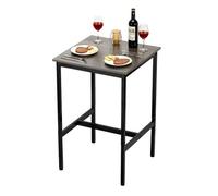 Table de Bar-VEVOR-610 x 610 x 914 mm-Table de Pub Haute avec Cadre en Métal Robuste-Bureau Haut de Bar à Cocktails étroit et Long