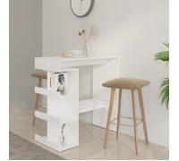 Table de bar - vidaXL - 809449 - Blanc - Bois d'ingénierie - 2 places