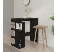 Table de bar - vidaXL - 809450 - Noir - Bois d'ingénierie - 2 places