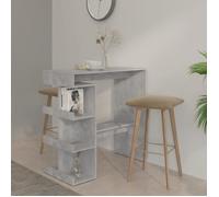 Table de bar - vidaXL - 809453 - Gris béton - Bois d'ingénierie - 2 places