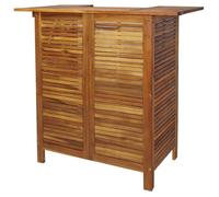 vidaXL Table de bar en acacia massif 110 x 50 x 105 cm – finition huilée – Jardin