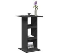 Table de bar vidaXL avec rangement noir 60x60x102 cm bois d’ingénierie Noir G