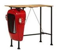 vidaXL Table de bar forme de tracteur bois de manguier massif Marron