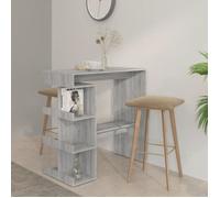 Table de bar - vidaXL - Sonoma gris - 100x50x101,5cm - 2 places - Bois d'ingénierie