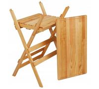 Table de barbecue BBQ pliable Camping Table de jardin Table de balcon Chêne Table d'appoint 70x80,5cm Bois