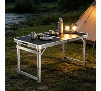 Table de barbecue pliante événements table utilitaire intérieure extérieure, pliable deux bleu | Tables portatives préparation aliments, établi salle manger pliant rectangulaire robuste(Noir,70cm)
