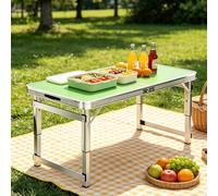 Table de barbecue pliante événements table utilitaire intérieure extérieure, pliable deux bleu | Tables portatives préparation aliments, établi salle manger pliant rectangulaire robuste(Green,70cm)