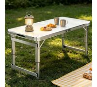 Table de barbecue pliante événements table utilitaire intérieure extérieure, pliable deux bleu | Tables portatives préparation aliments, établi salle manger pliant rectangulaire robuste(Blanc,70cm)
