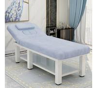 Table de beauté et de thérapie Professionnelle multifonctionnelle, Table de Massage avec Ouverture Ergonomique pour la Poitrine et réglages Multi-Angles pour Massage, Tatouage, Spa,Bleu,70 * 185cm