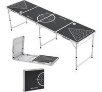 Table de beer pong Ibiza pliable à hauteur réglable 240 x 60 cm [en.casa]