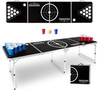 Table de Beer Pong Pliable "Noir" Cadre en Alu Set Complet Balles Gobelets Biere