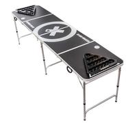 Table de beer pong pliante - Baseliner Beercup - poignées de transport - porte-balles - 6 balles - noir