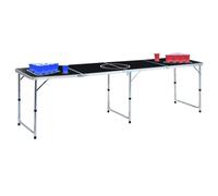 vidaXL Bierpongtafel met bekers en ballen inklapbaar 240 cm3056793 Multicolore G
