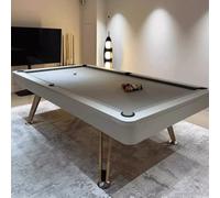 Table de Billard 3 en 1, Style américain, Noire, 8 Pouces, Convertible en Table de ping-Pong, Taille Standard for la Maison(A,2.13m)