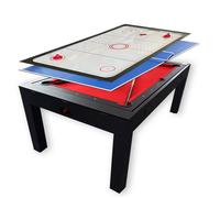 Table de Billard 7 FT Multi-jeux Rouge Air Hockey + Table de Tennis + Table Top - Strike