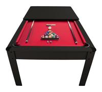 Table de Billard Américain HARMONY 6Ft - 206,5 x 116,5 x 80 cm - Couleur Ebène et Tapis Rouge