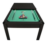 Table de Billard Américain HARMONY 6Ft - Accessoires et plateau dînatoire - Couleur Ebène et Tapis Vert