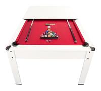 Table de Billard Américain HARMONY 6Ft - Blanc et Tapis Rouge