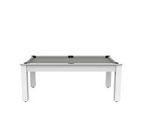 Billard Colorado 8 Personnes - 7p - Coloris Blanc Laqué Tapis Gris
