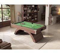 Table de billard avec retour de boules automatique - 213.4 x 120.6 x 81.3 cm - Naturel foncé et vert - JACKSON