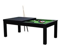 Table de Billard Convertible Noire Tapis Vert