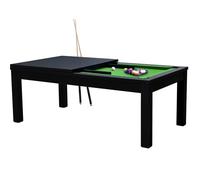 Table de billard convertible noire tapis vert - Eddie - Rendez-Vous Déco