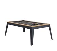 Table de Billard en Noyer STEEL - Pieds Gris et Drap Slate Professionnel
