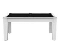 Table de Billard Texas 6 Pieds Convertible en Table à Manger pour 6 De Faugères Blanc / Noir Blanc / Noir G