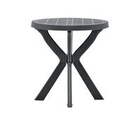 vidaXL Table de bistro d'extérieur Anthracite Ø70 cm Plastique