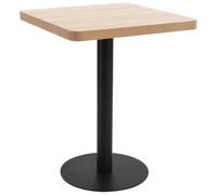 Table de Bistro, Bar à café en MDF avec Pied et Base en Acier, Table de Petit-déjeuner Carrée Moderne pour Cuisine, Coins Repas et Petits Espaces D'appartement (60 x 60 x 75 cm)
