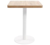 Table de Bistro, Bar à café en MDF avec Pied et Base en Acier, Table de Petit-déjeuner Carrée Moderne pour Cuisine, Coins Repas et Petits Espaces D'appartement (60 x 60 x 75 cm)