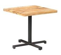 vidaXL Table de bistro Carrée 80x80x75 cm Bois de manguier brut Marron