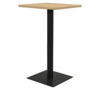 Table de Bistro Table à Dîner Table de Bar Meuble de Cuisine Restaurant Maison Intérieur Café Couleur Chêne 50x50x107 cm Acier